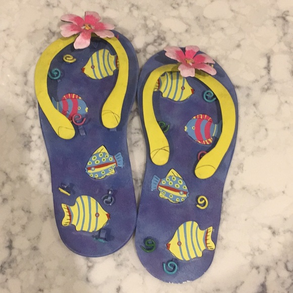 flip flop metal wall art